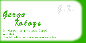 gergo kolozs business card
